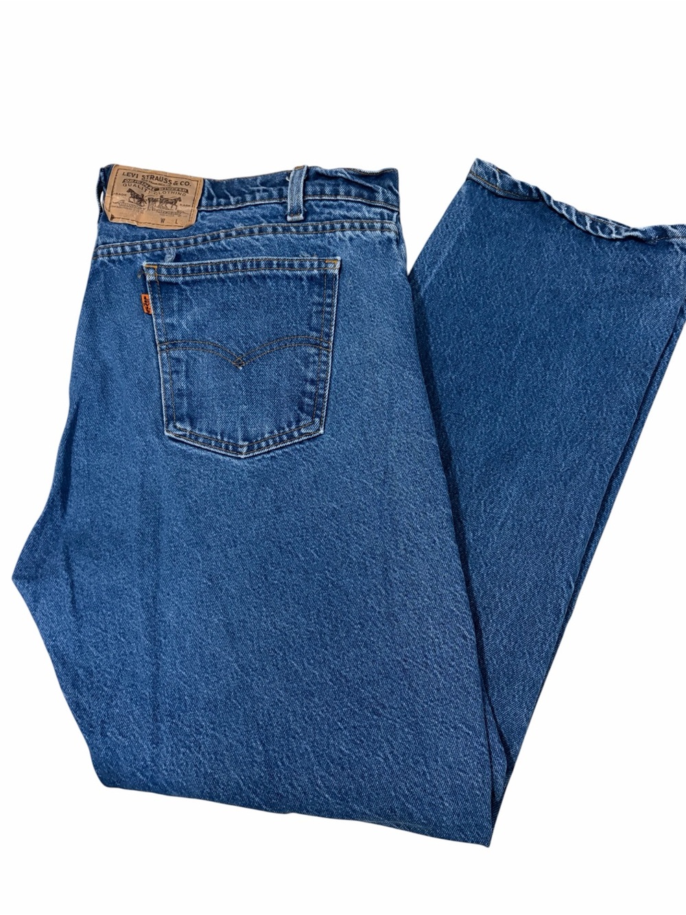 VTG Levi’s 505 Orange Tab Straight Leg Jeans Mens 42x30 (40x29) USA Distressed